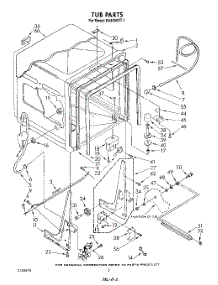 02 - Tub , Literature And Optional parts for Whirlpool Dishwasher DU8350XT1 from AppliancePartsPros.com