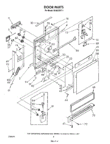 03 - Door parts for Whirlpool Dishwasher DU8350XT1 from AppliancePartsPros.com