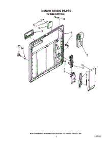 03 - Inner Door parts for Whirlpool Dishwasher DU8770XX0 from AppliancePartsPros.com