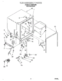03 - Tub Assembly parts for Whirlpool Dishwasher DP8500XBN0 from AppliancePartsPros.com