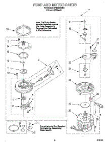 04 - Pump And Motor parts for Whirlpool Dishwasher DP8500XBN0 from AppliancePartsPros.com