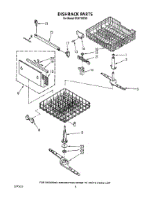 07 - Dishrack parts for Whirlpool Dishwasher DU8770XX0 from AppliancePartsPros.com