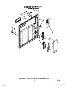 03 - Inner Door parts for Whirlpool Dishwasher DP8700XXN0 from AppliancePartsPros.com
