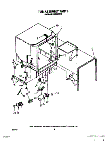 04 - Tub Assembly parts for Whirlpool Dishwasher DP8700XXN0 from AppliancePartsPros.com