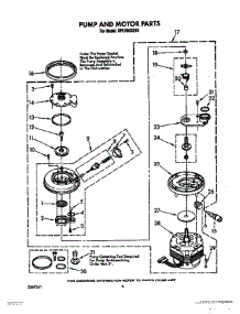05 - Pump And Motor parts for Whirlpool Dishwasher DP8700XXN0 from AppliancePartsPros.com