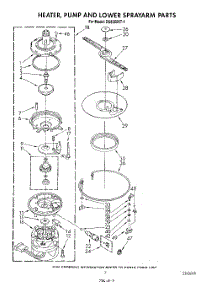 05 - Heater, Pump And Lower Spray Arm parts for Whirlpool Dishwasher DU8350XT1 from AppliancePartsPros.com
