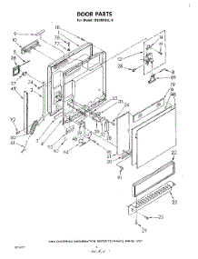 03 - Door parts for Whirlpool Dishwasher DU3003XL0 from AppliancePartsPros.com