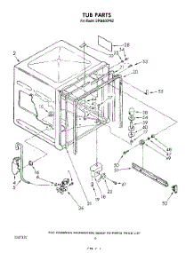 04 - Tub , Literature And Optional parts for Whirlpool Dishwasher DP3840XPN2 from AppliancePartsPros.com