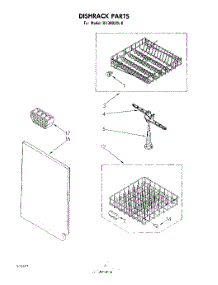 04 - Dishrack parts for Whirlpool Dishwasher DU3003XL0 from AppliancePartsPros.com