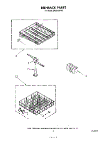 06 - Dishrack parts for Whirlpool Dishwasher DP3840XPN2 from AppliancePartsPros.com