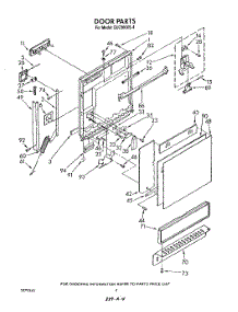 03 - Door parts for Whirlpool Dishwasher DU7200XS4 from AppliancePartsPros.com