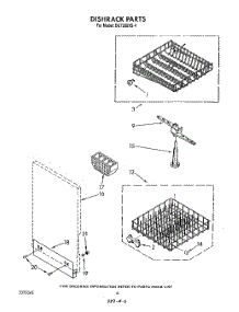 04 - Dishrack parts for Whirlpool Dishwasher DU7200XS4 from AppliancePartsPros.com