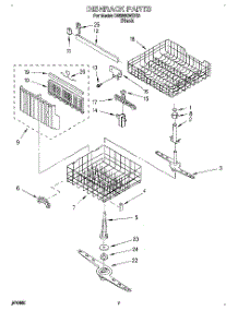 05 - Dishrack, Lit / Optional parts for Whirlpool Dishwasher DU930QWDB3 from AppliancePartsPros.com