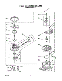 05 - Pump And Motor parts for Whirlpool Dishwasher DU9450XY1 from AppliancePartsPros.com