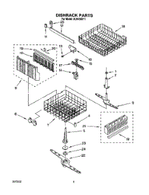 06 - Dishrack, Lit / Optional parts for Whirlpool Dishwasher DU9450XY1 from AppliancePartsPros.com