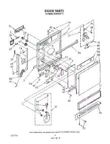 03 - Door parts for Whirlpool Dishwasher DU8300XT5 from AppliancePartsPros.com