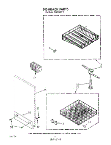 04 - Dish Rack parts for Whirlpool Dishwasher DU8300XT5 from AppliancePartsPros.com