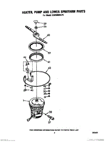 06 - Heater, Pump And Lower Sprayarm parts for Whirlpool Dishwasher GDP6880XLP0 from AppliancePartsPros.com
