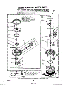 07 - 303504 Pump And Motor parts for Whirlpool Dishwasher GDP6880XLP0 from AppliancePartsPros.com