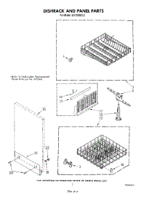 05 - Dishrack And Panel parts for Whirlpool Dishwasher DU7600XS2 from AppliancePartsPros.com