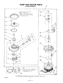 06 - Pump And Motor parts for Whirlpool Dishwasher DU7600XS2 from AppliancePartsPros.com
