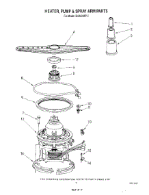 06 - Heater, Pump, And Spray Arm parts for Whirlpool Dishwasher DU1800XP3 from AppliancePartsPros.com