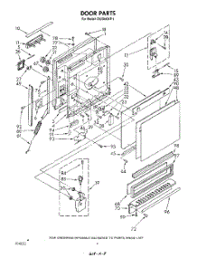 03 - Door parts for Whirlpool Dishwasher DU5040XP1 from AppliancePartsPros.com