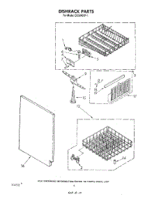 04 - Dishrack parts for Whirlpool Dishwasher DU5040XP1 from AppliancePartsPros.com