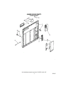 03 - Inner Door parts for Whirlpool Dishwasher DU9720XX0 from AppliancePartsPros.com