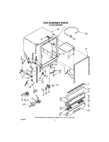 04 - Tub Assembly parts for Whirlpool Dishwasher DU9720XX0 from AppliancePartsPros.com