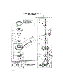 05 - Pump And Motor parts for Whirlpool Dishwasher DU9720XX0 from AppliancePartsPros.com