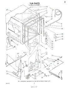 02 - Tub, Literature And Optional parts for Whirlpool Dishwasher DU4500XR0 from AppliancePartsPros.com
