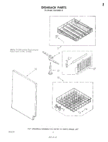 04 - Dishrack parts for Whirlpool Dishwasher DU4500XR0 from AppliancePartsPros.com