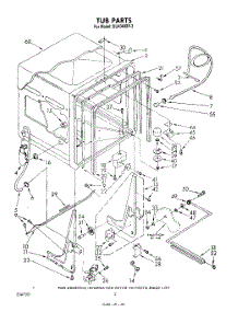 02 - Tub, Literature And Optional parts for Whirlpool Dishwasher DU4040XP2 from AppliancePartsPros.com