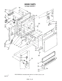 03 - Door parts for Whirlpool Dishwasher DU4040XP2 from AppliancePartsPros.com