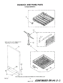 04 - Dishrack And Panel parts for Whirlpool Dishwasher DU4040XP2 from AppliancePartsPros.com
