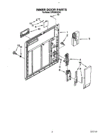 03 - Inner Door parts for Whirlpool Dishwasher DP8500XXN2 from AppliancePartsPros.com