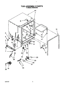 04 - Tub Assembly parts for Whirlpool Dishwasher DP8500XXN2 from AppliancePartsPros.com