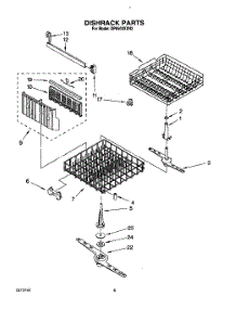 06 - Dishrack, Lit / Optional parts for Whirlpool Dishwasher DP8500XXN2 from AppliancePartsPros.com
