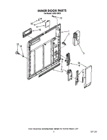 03 - Inner Door parts for Whirlpool Dishwasher LUD2100X3 from AppliancePartsPros.com