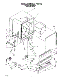 03 - Tub Assembly parts for Whirlpool Dishwasher DU930QWDQ3 from AppliancePartsPros.com