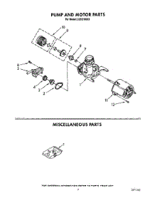 06 - Pump And Motor, Miscellaneous parts for Whirlpool Dishwasher LUD2100X3 from AppliancePartsPros.com