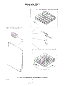 04 - Dishrack parts for Whirlpool Dishwasher DU3016XR0 from AppliancePartsPros.com
