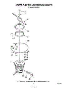 04 - Heater, Pump And Lower Spray Arm parts for Whirlpool Dishwasher DU9500XS0 from AppliancePartsPros.com