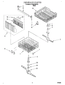 04 - Dishrack parts for Whirlpool Dishwasher DP920QWDB2 from AppliancePartsPros.com