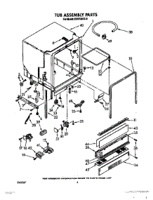 04 - Tub Assembly parts for Whirlpool Dishwasher DU9700XX0 from AppliancePartsPros.com