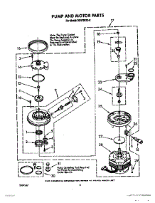 06 - Pump And Motor parts for Whirlpool Dishwasher DU9700XX0 from AppliancePartsPros.com