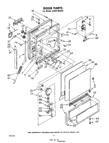 03 - Door parts for Whirlpool Dishwasher GSHF7884P0 from AppliancePartsPros.com