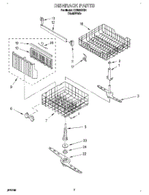 05 - Dishrack parts for Whirlpool Dishwasher DU8550XB1 from AppliancePartsPros.com