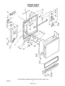 03 - Door parts for Whirlpool Dishwasher DU1099XT2 from AppliancePartsPros.com